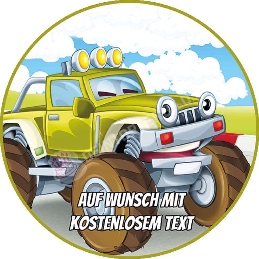 Motiv: Cartoon Monstertruck - Hochwertige und individuelle Tortenaufleger für jeden Anlass
Tortenaufleger Cartoon Monstertruck 20cm Kreis
Unsere Tortenaufleger sind ein ideales Geschenk für beso - Tortenbild - DeintortenbildCartoon Monstertruck