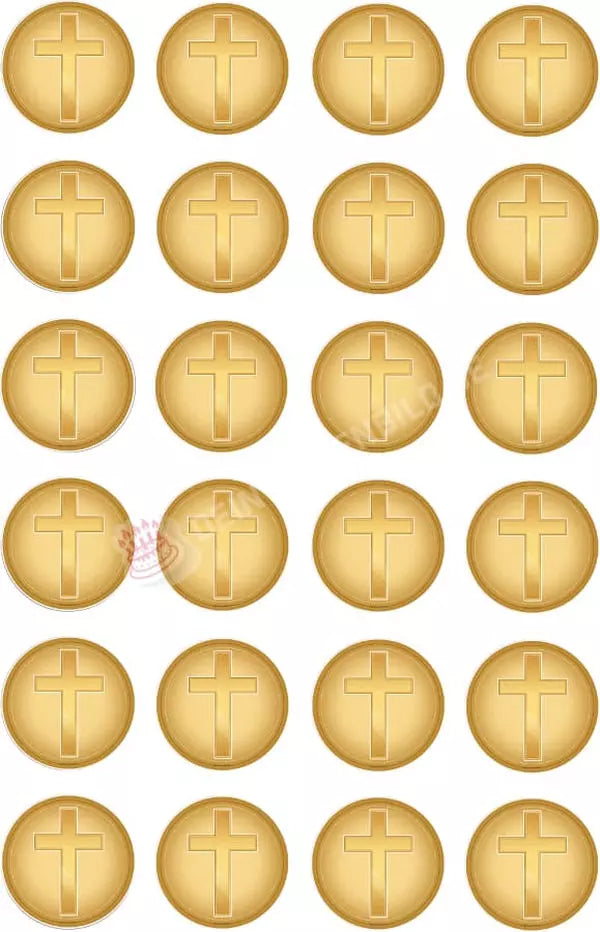 Muffinaufleger Motiv: Goldenes Kreuz - Deintortenbild.de Tortenaufleger aus Esspapier: Oblatenpapier / 15x5cm, Oblatenpapier / 24x4cm, Zuckerpapier / 15x5cm, Zuckerpapier / 24x4cm, Fondantpapier / 15x5cm, Fondantpapier / 24x4cm