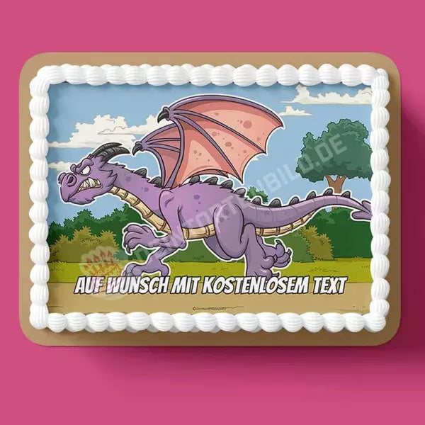 Rechteck Motiv: Cartoon Drache Lila - Hochwertige und individuelle Tortenaufleger für jeden Anlass
Tortenaufleger Cartoon Drache Lila in 26cm x 18cm Rechteck
Unsere Tortenaufleger sind ein ideales Gesche - A4 Tortenbild - DeintortenbildCartoon Drache Lila