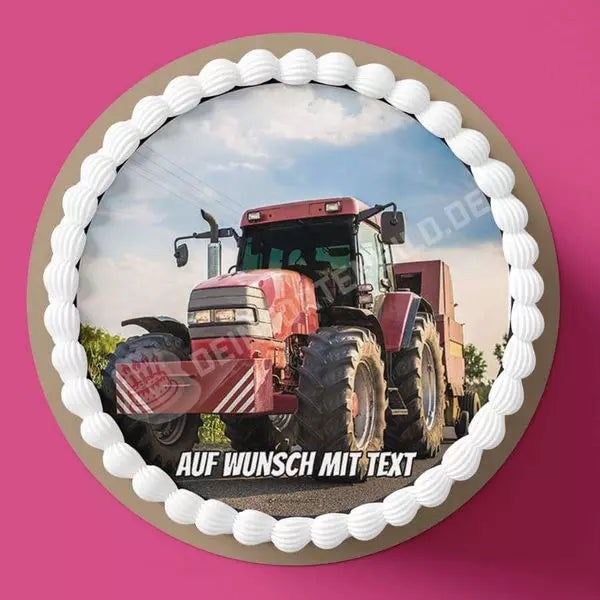 Motiv: Roter Traktor vor Feld - Hochwertige und individuelle Tortenaufleger für jeden Anlass
Tortenaufleger Roter Traktor vor Feld 20cm Kreis
Unsere Tortenaufleger sind ein ideales Geschenk für be - Tortenbild - DeintortenbildRoter Traktor vor Feld