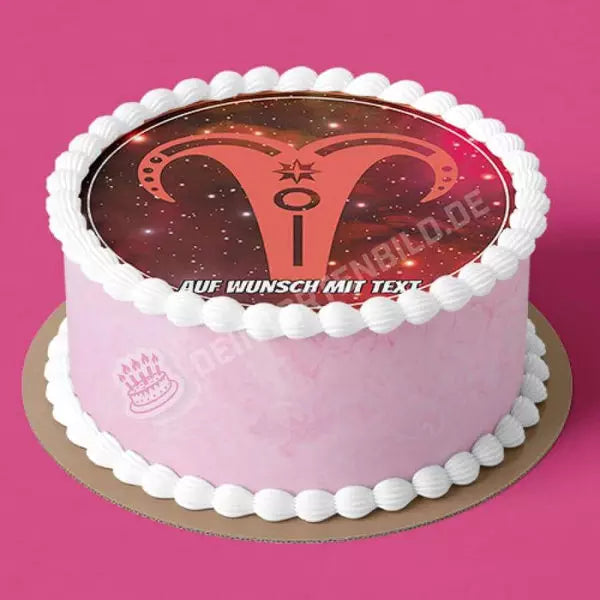 Motiv: Sternzeichen Symbol Widder - Hochwertige und individuelle Tortenaufleger für jeden Anlass
Tortenaufleger Sternzeichen Symbol Widder 20cm Kreis
Unsere Tortenaufleger sind ein ideales Geschenk fü - Tortenbild - DeintortenbildSternzeichen Symbol Widder