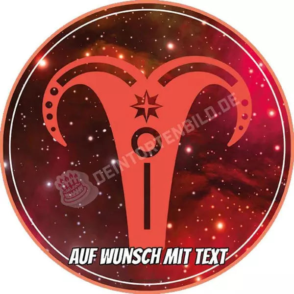 Motiv: Sternzeichen Symbol Widder - Hochwertige und individuelle Tortenaufleger für jeden Anlass
Tortenaufleger Sternzeichen Symbol Widder 20cm Kreis
Unsere Tortenaufleger sind ein ideales Geschenk fü - Tortenbild - DeintortenbildSternzeichen Symbol Widder