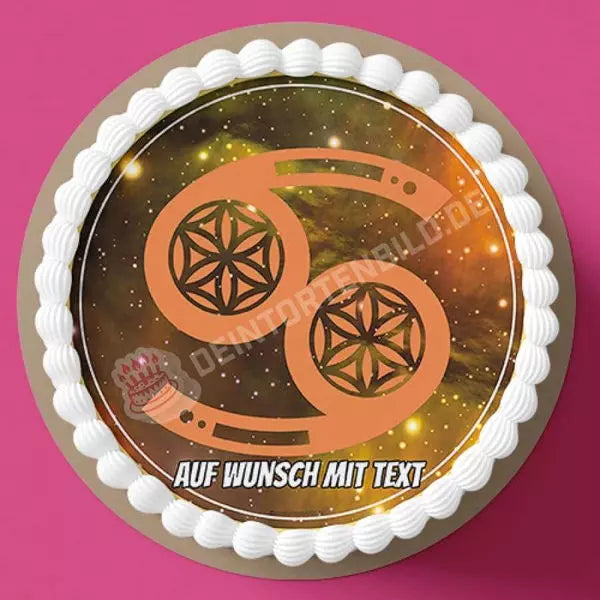 Motiv: Sternzeichen Symbol Krebs - Hochwertige und individuelle Tortenaufleger für jeden Anlass
Tortenaufleger Sternzeichen Symbol Krebs 20cm Kreis
Unsere Tortenaufleger sind ein ideales Geschenk für - Tortenbild - DeintortenbildSternzeichen Symbol Krebs