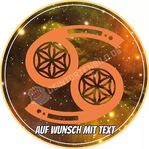 Motiv: Sternzeichen Symbol Krebs - Hochwertige und individuelle Tortenaufleger für jeden Anlass
Tortenaufleger Sternzeichen Symbol Krebs 20cm Kreis
Unsere Tortenaufleger sind ein ideales Geschenk für - Tortenbild - DeintortenbildSternzeichen Symbol Krebs