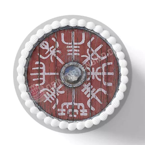 Motiv: Wikinger Schild - 6 Motive - Hochwertige und individuelle Tortenaufleger für jeden Anlass
Tortenaufleger Wikinger Schild - 6 Motive in 20cm Kreis
Ein Aufleger mit einem Wikinger Schild. Eines v - Tortenbild - DeintortenbildWikinger Schild - 6 Motive