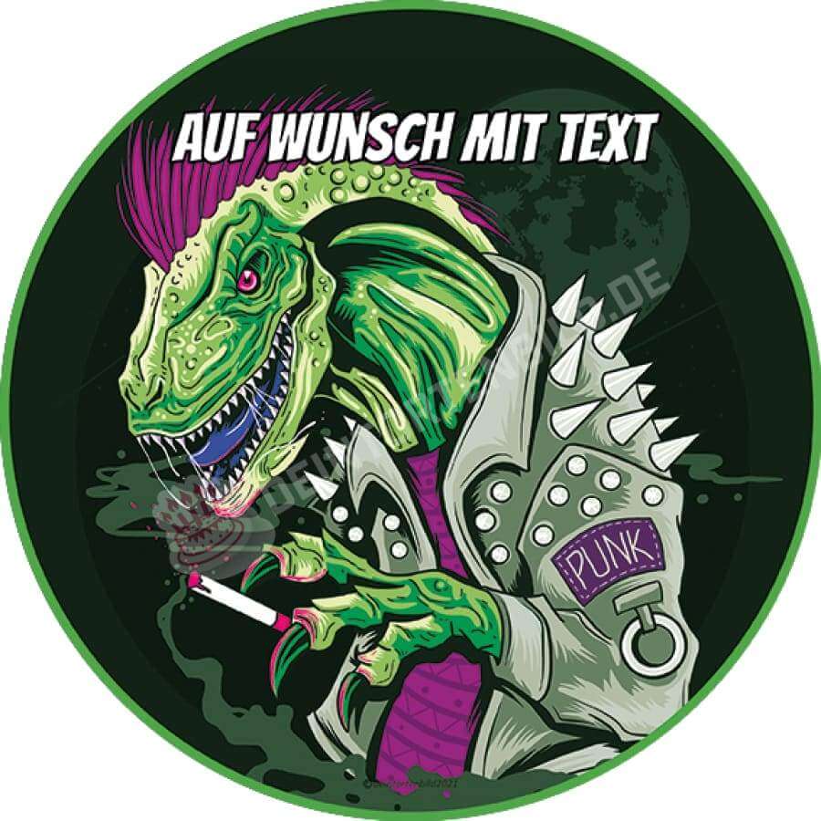 Motiv: Punk Dino - Hochwertige und individuelle Tortenaufleger für jeden Anlass
Tortenaufleger Punk Dino in 20cm Kreis
Unsere Tortenaufleger sind ein ideales Geschenk für besondere Me - Tortenbild - DeintortenbildPunk Dino
