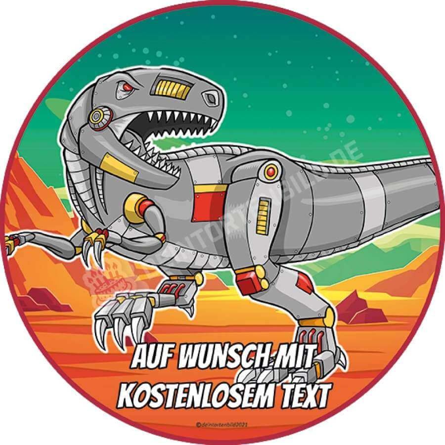 Motiv: Roboter Raptor - Hochwertige und individuelle Tortenaufleger für jeden Anlass
Tortenaufleger Roboter Raptor 20cm Kreis
Unsere Tortenaufleger sind ein ideales Geschenk für besondere - Tortenbild - DeintortenbildRoboter Raptor