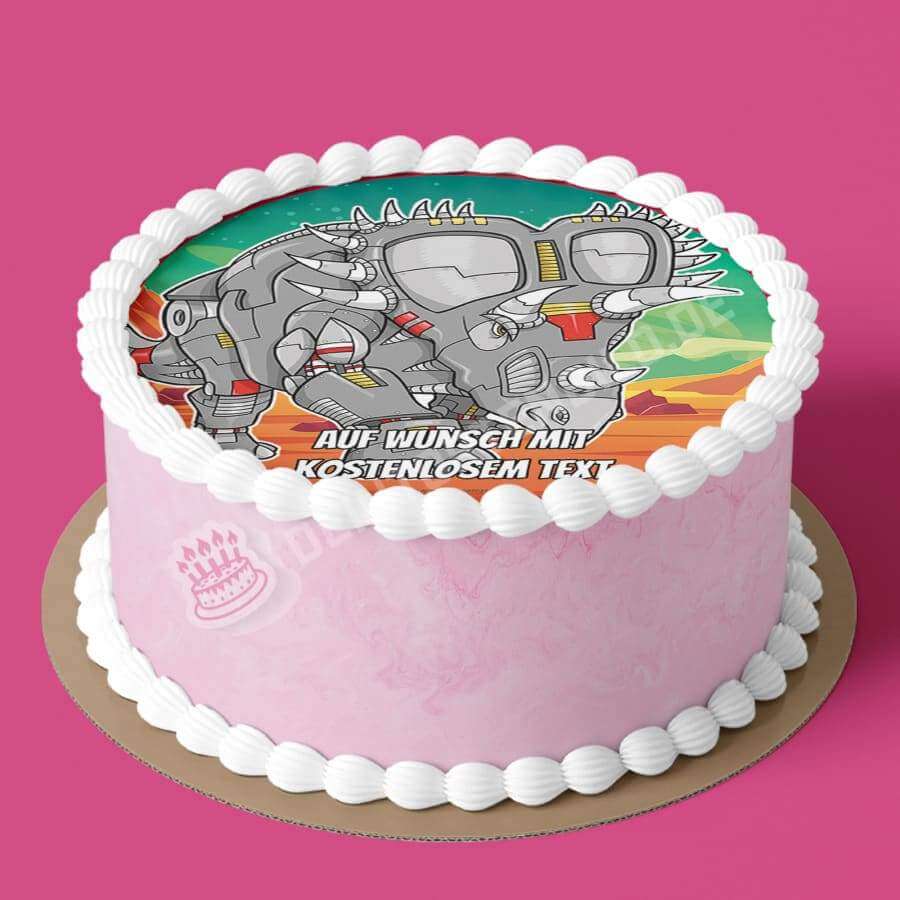 Motiv: Roboter Triceratops - Hochwertige und individuelle Tortenaufleger für jeden Anlass
Tortenaufleger Roboter Triceratops 20cm Kreis
Unsere Tortenaufleger sind ein ideales Geschenk für beson - Tortenbild - DeintortenbildRoboter Triceratops