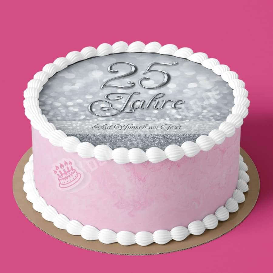 Motiv: 25. Hochzeitstag - SilberHochwertige und individuelle Tortenaufleger für jeden Anlass
Tortenaufleger 25. Hochzeitstag - Silber in 20cm Kreis
Ein Aufleger zu. 25. Hochzeitstag
Unsere TortenaTortenbildDeintortenbildHochzeitstag - Silber