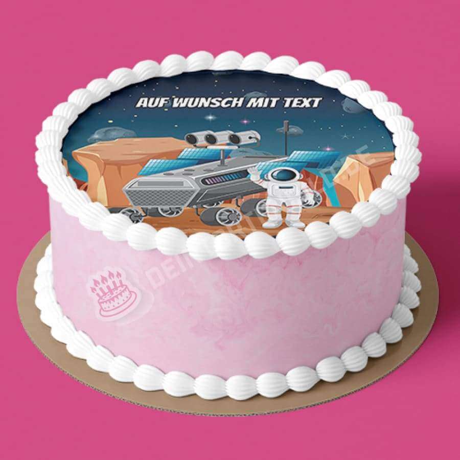 Motiv: Astronaut auf Mars - Hochwertige und individuelle Tortenaufleger für jeden Anlass
Tortenaufleger Astronaut auf Mars 20cm Kreis
Dieser Tortenaufleger mit einem Astronauten auf dem Mars - Tortenbild - DeintortenbildAstronaut auf Mars