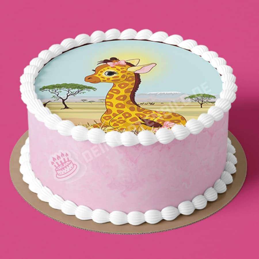 Motiv: Baby Giraffe mit Schleifchen - Hochwertige und individuelle Tortenaufleger für jeden Anlass
Tortenaufleger Baby Giraffe mit Schleifchen in 20cm Kreis
Dieser Tortenaufleger mit einer Baby Giraffe - Tortenbild - DeintortenbildBaby Giraffe mit Schleifchen