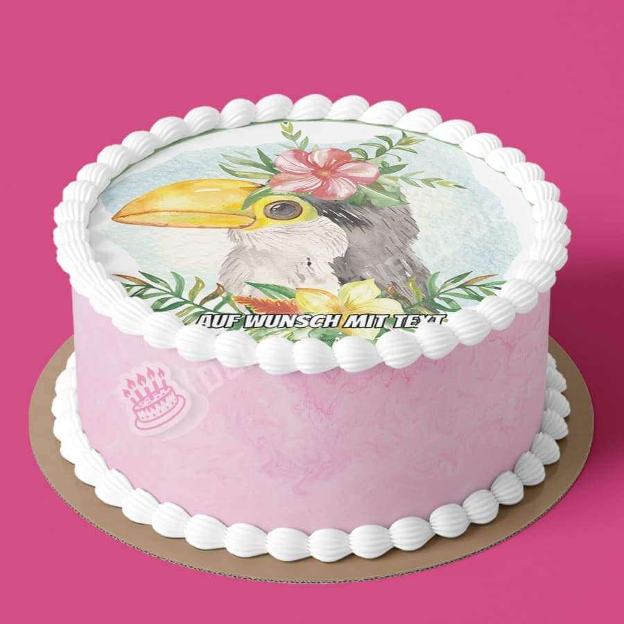 Motiv: Baby Tucan Vogel - Hochwertige und individuelle Tortenaufleger für jeden Anlass
Tortenaufleger Baby Tucan Vogel in 20cm Kreis
Dieser Tortenaufleger mit einem Baby Tucan Vogel, der eine - Tortenbild - DeintortenbildBaby Tucan Vogel