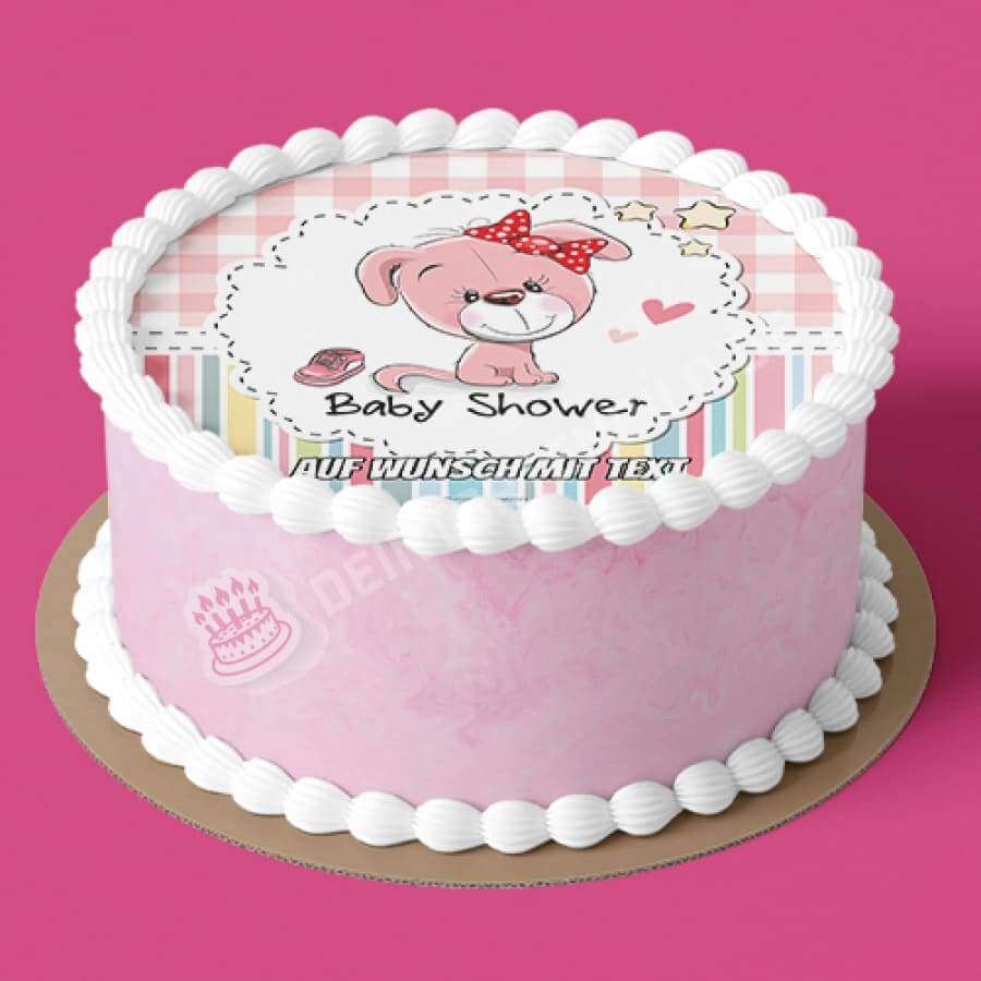Motiv: Babyshower Hund rosa - Hochwertige und individuelle Tortenaufleger für jeden Anlass
Tortenaufleger Babyshower Hund rosa 20cm Kreis
Dieser Tortenaufleger mit einem rosanen Hund, der eine r - Tortenbild - DeintortenbildBabyshower Hund rosa