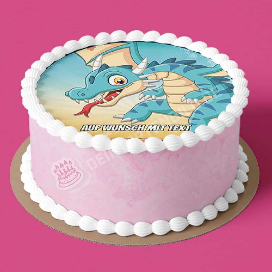 Motiv: Blauer Drache - Hochwertige und individuelle Tortenaufleger für jeden Anlass
Tortenaufleger Blauer Drache in 20cm Kreis
Dieser Tortenaufleger mit einem blauen Drachen ist ein ideal - Tortenbild - DeintortenbildBlauer Drache