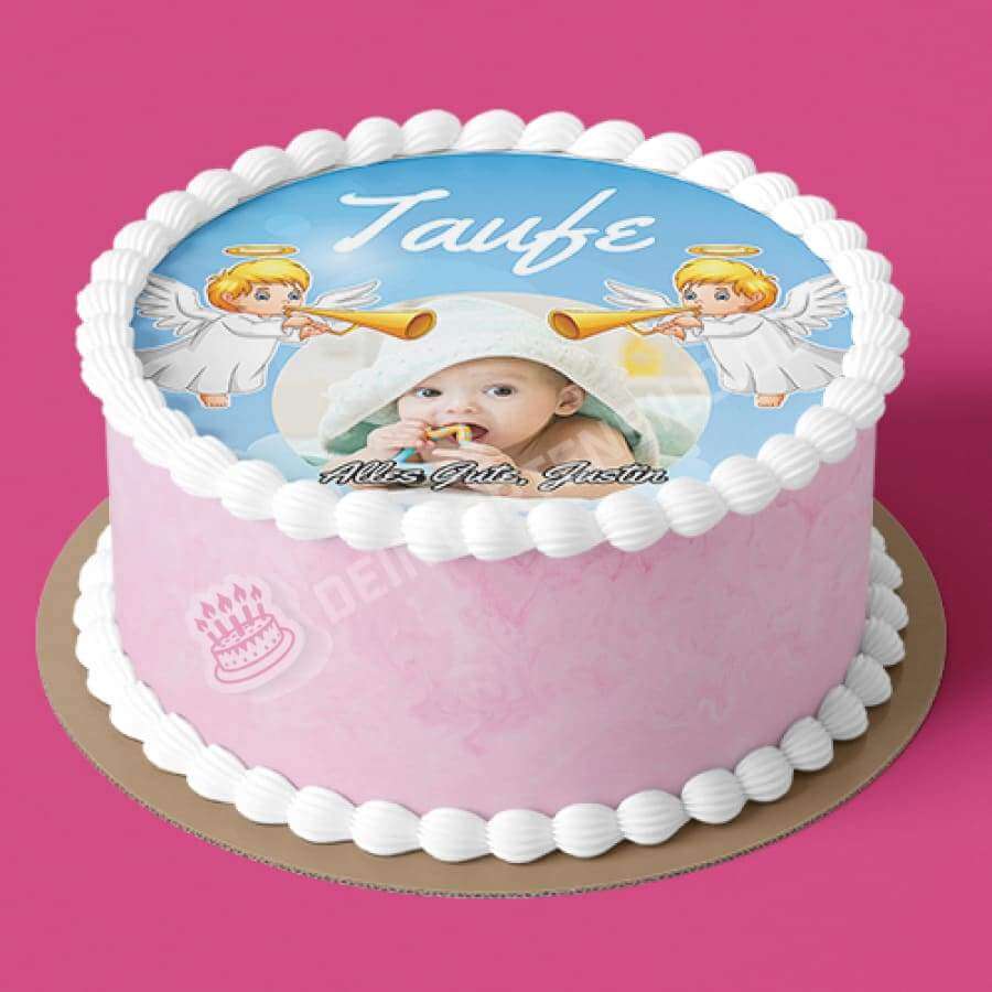 Fotomotiv: Taufe - Engel mit Trompeten - Hochwertige und individuelle Tortenaufleger für jeden Anlass
Tortenaufleger Fotomotiv Taufe - Engel mit Trompeten 20cm Kreis
Unser Tortenaufleger mit dem Motiv vo - Tortenbild - DeintortenbildTaufe - Engel mit Trompeten