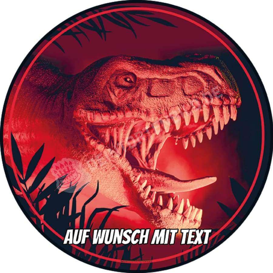 Motiv: Angestrahlter T-Rex Dino Kopf - Hochwertige und individuelle Tortenaufleger für jeden Anlass
Tortenaufleger Angestrahlter T-Rex Dino Kopf in 20cm Kreis
Dieser Tortenaufleger mit einem gefährlichen - Tortenbild - Deintortenbild-Rex Dino Kopf