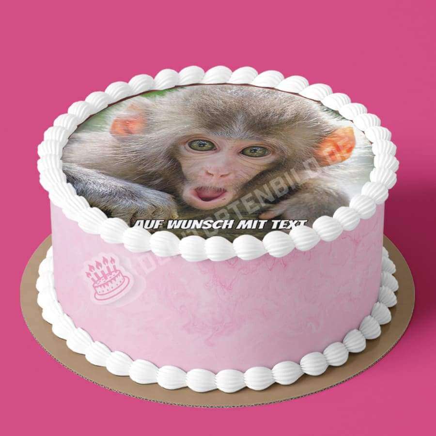 Motiv: Baby Affe erstaunt - Hochwertige und individuelle Tortenaufleger für jeden Anlass
Tortenaufleger Baby Affe erstaunt in 20cm Kreis
Dieser Tortenaufleger mit einem lustigen Baby Affe der - Tortenbild - DeintortenbildBaby Affe erstaunt