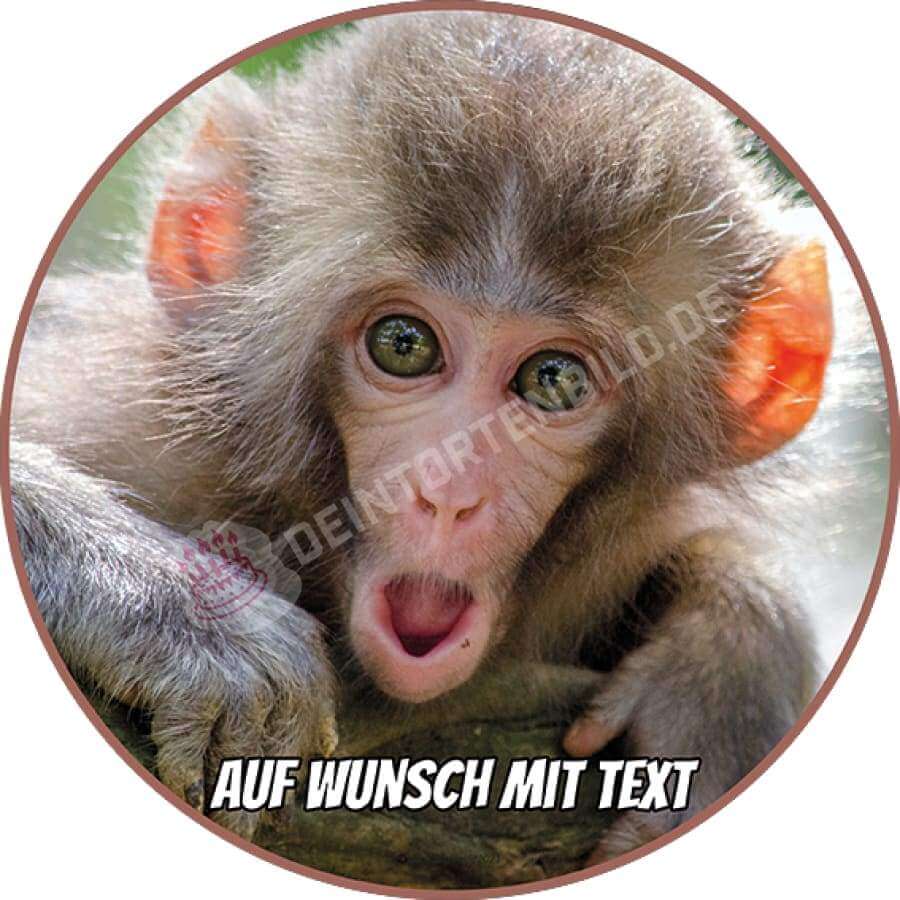 Motiv: Baby Affe erstaunt - Hochwertige und individuelle Tortenaufleger für jeden Anlass
Tortenaufleger Baby Affe erstaunt in 20cm Kreis
Dieser Tortenaufleger mit einem lustigen Baby Affe der - Tortenbild - DeintortenbildBaby Affe erstaunt