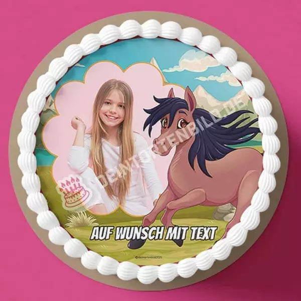 Fotomotiv: Braunes Pferd - Hochwertige und individuelle Tortenaufleger für jeden Anlass
Tortenaufleger Fotomotiv Braunes Pferd 20cm Kreis
Unser Tortenaufleger mit dem Motiv "Braunes Pferd" is - Tortenbild - DeintortenbildBraunes Pferd