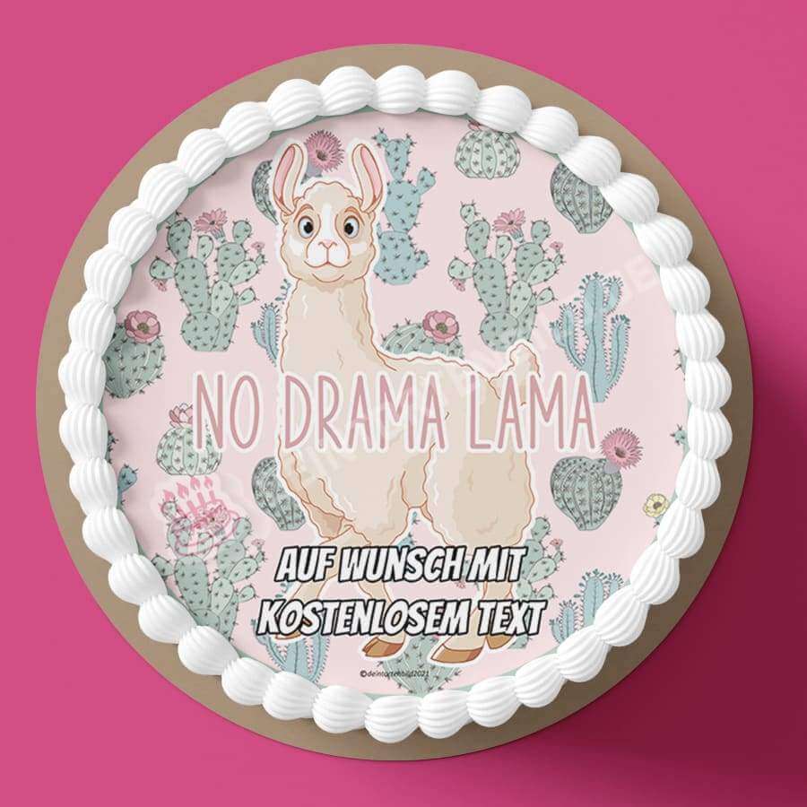 Motiv: "No Drama Lama" - Hochwertige und individuelle Tortenaufleger für jeden Anlass
Tortenaufleger "No Drama Lama" 20cm Kreis
Ein Aufleger für alle Lama-Fans! Ein Lama mit dem Schriftzug - Tortenbild - DeintortenbildDrama Lama"