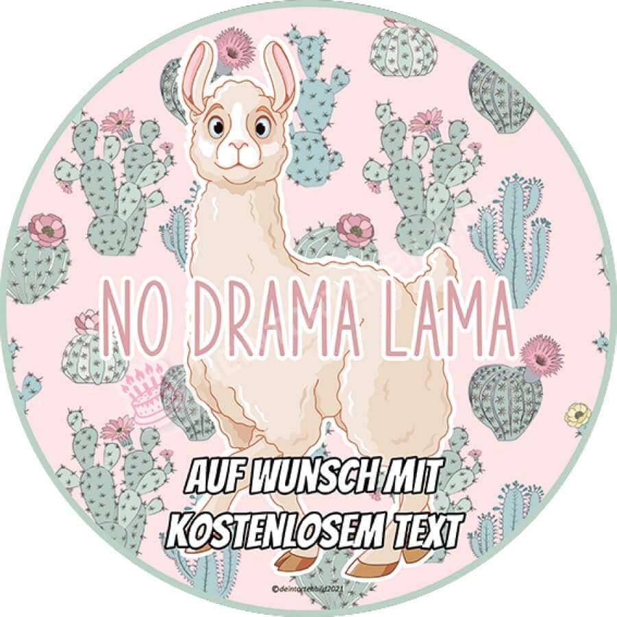 Motiv: "No Drama Lama" - Hochwertige und individuelle Tortenaufleger für jeden Anlass
Tortenaufleger "No Drama Lama" 20cm Kreis
Ein Aufleger für alle Lama-Fans! Ein Lama mit dem Schriftzug - Tortenbild - DeintortenbildDrama Lama"
