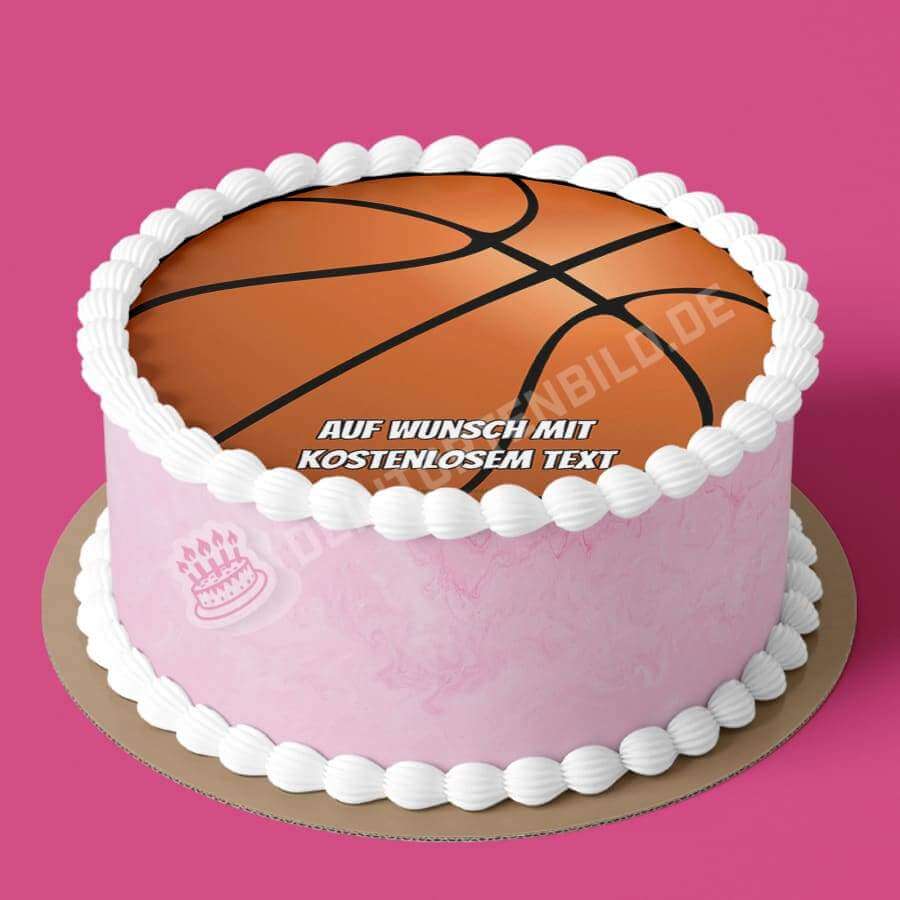Motiv: Basketball - Hochwertige und individuelle Tortenaufleger für jeden Anlass
Tortenaufleger Basketball in 20cm Kreis
Dieser Tortenaufleger mit einem orangenen Basketball ist ein id - Tortenbild - DeintortenbildMotiv