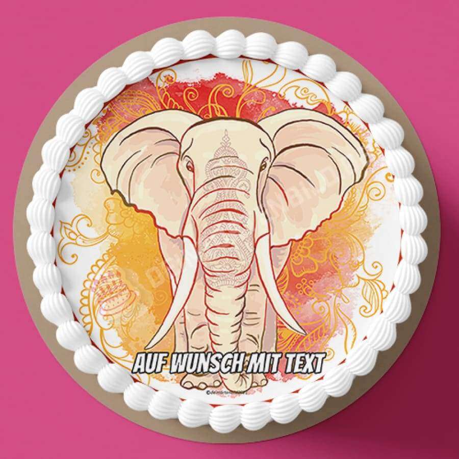 Motiv: Indischer Elefant - Hochwertige und individuelle Tortenaufleger für jeden Anlass
Tortenaufleger Indischer Elefant 20cm Kreis
Unsere Tortenaufleger sind ein ideales Geschenk für besonde - Tortenbild - DeintortenbildIndischer Elefant