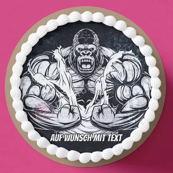 Tortenaufleger: Gorilla Sport Fitness - Hochwertige und individuelle Tortenaufleger für jeden Anlass
Tortenaufleger Gorilla Sport Fitness in 20cm Kreis
Unsere Tortenaufleger sind ein ideales Geschenk für - Tortenbild - DeintortenbildGorilla Sport Fitness
