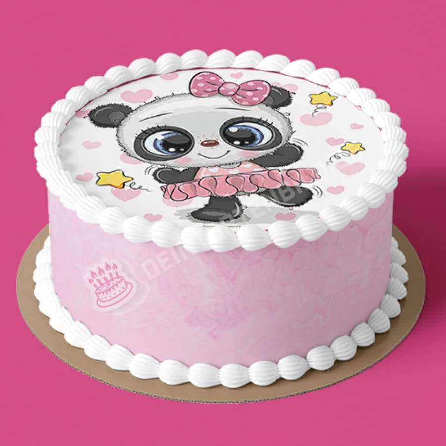 Motiv: Panda Ballerina - Hochwertige und individuelle Tortenaufleger für jeden Anlass
Tortenaufleger Panda Ballerina 20cm Kreis
Unsere Tortenaufleger sind ein ideales Geschenk für besondere - Tortenbild - DeintortenbildPanda Ballerina