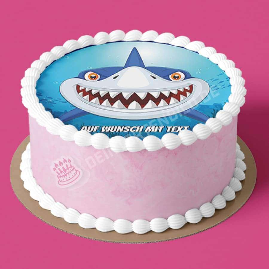 Motiv: Hai von vorne - Hochwertige und individuelle Tortenaufleger für jeden Anlass
Tortenaufleger Hai von vorne in 20cm Kreis
Unsere Tortenaufleger sind ein ideales Geschenk für besonder - Tortenbild - DeintortenbildHai von vorne