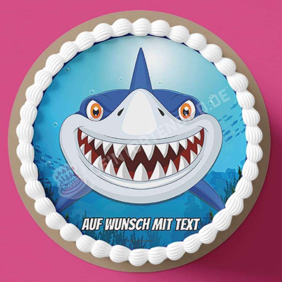 Motiv: Hai von vorne - Hochwertige und individuelle Tortenaufleger für jeden Anlass
Tortenaufleger Hai von vorne in 20cm Kreis
Unsere Tortenaufleger sind ein ideales Geschenk für besonder - Tortenbild - DeintortenbildHai von vorne