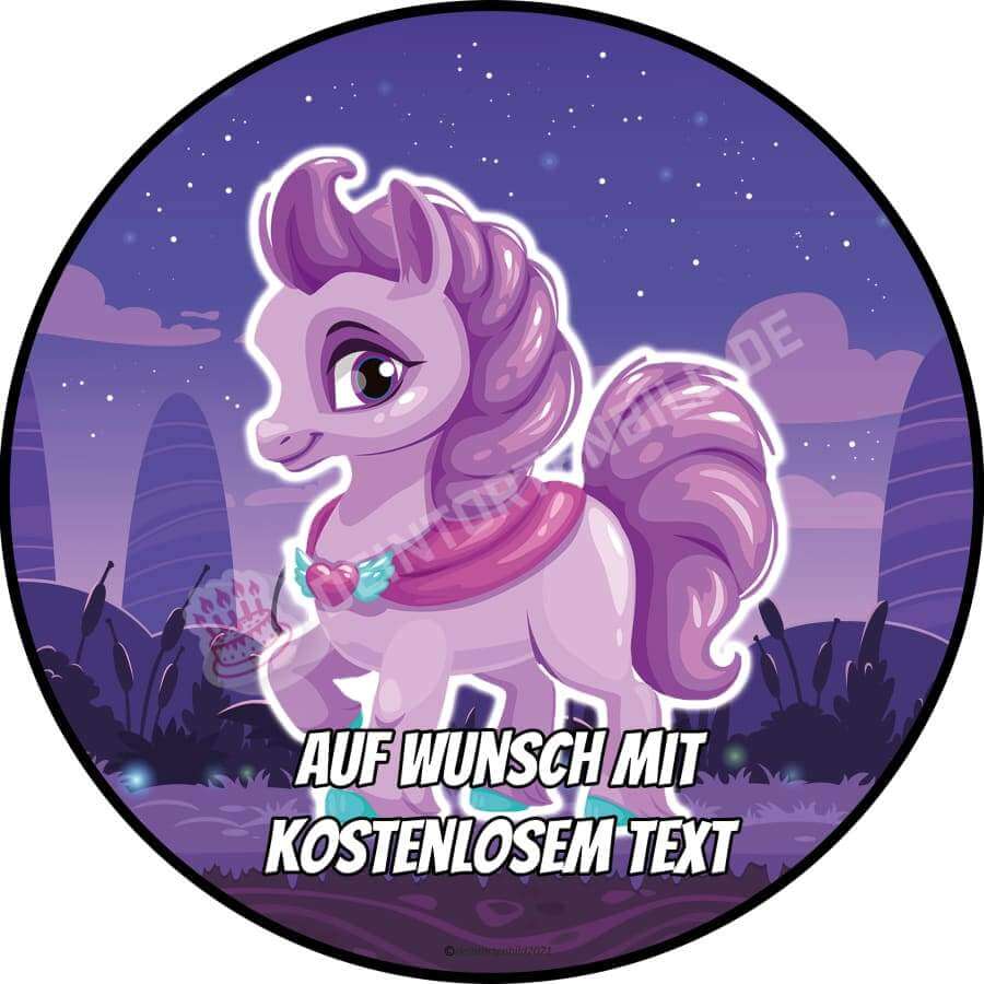 Motiv: Pony Lila von Deintortenbild – Tortenaufleger, Tortenfoto, Tortenbild, personalisiert & individuell bei Deintortenbild.de