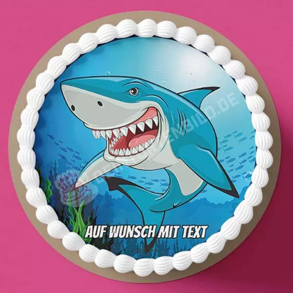Motiv: Weißer Hai - Hochwertige und individuelle Tortenaufleger für jeden Anlass
Tortenaufleger Weißer Hai 20cm Kreis
Unsere Tortenaufleger sind ein ideales Geschenk für besondere Mens - Tortenbild - DeintortenbildMotiv