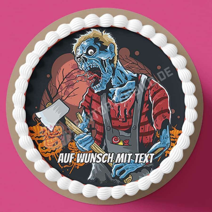 Motiv: Halloween Zombie mit Axt - Hochwertige und individuelle Tortenaufleger für jeden Anlass
Tortenaufleger Halloween Zombie mit Axt in 20cm Kreis
Unsere Tortenaufleger sind ein ideales Geschenk f - Tortenbild - DeintortenbildHalloween Zombie mit Axt