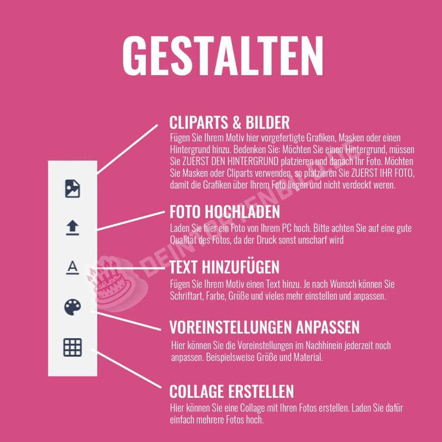 Individuelle Tortenaufleger als Kreuz -
HOCHWERTIGE UND INDIVIDUELLE KREUZ TORTENAUFLEGER FÜR JEDEN ANLASS
Unsere Tortenaufleger sind ein ideales Geschenk für besondere Menschen und ein Highlight auf Tort - Online-Designer - DeintortenbildIndividuelle Tortenaufleger als Kreuz