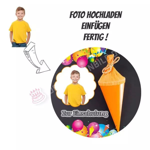 Tortenaufleger Tortenbild Motiv: Zur Einschulung mit WunschfotoHochwertiger Tortenaufleger mit Foto zur Einschulung
Sie suchen etwas besonderes zum Schulanfang ? Etwas einzigartiges ? Wo die Liebe auch durch den Magen geht ? DaTortenbildDeintortenbildZur Einschulung mit Wunschfoto