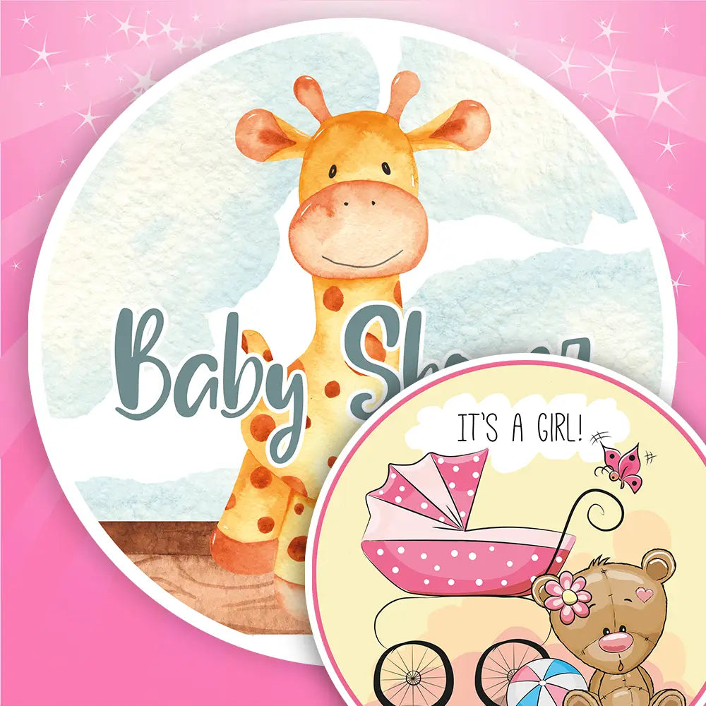 Besonderer Anlass: Essbare Tortenaufleger für Babyparty und Geburtstag