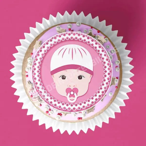 Muffinaufleger Motiv: Baby Mädchen - Deintortenbild.de Tortenaufleger aus Esspapier: Oblatenpapier / 15 Stück x 5cm, Oblatenpapier / 24 Stück x 4cm, Zuckerpapier / 15 Stück x 5cm, Zuckerpapier / 24 Stück x 4cm, Fondantpapier / 15 Stück x 5cm, Fondantpapier / 24 Stück x 4cm