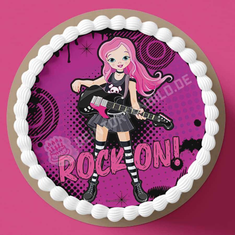 Motiv: Emo Rockerin - Hochwertige und individuelle Tortenaufleger für jeden Anlass
Tortenaufleger Emo Rockerin in 20cm Kreis 
Unsere Tortenaufleger sind ein ideales Geschenk für besondere - Tortenbild - DeintortenbildEmo Rockerin