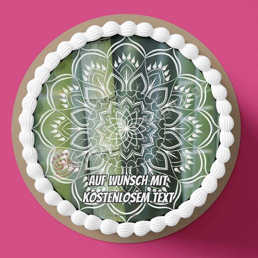 Motiv: Mandala Bambus Hintergrund von Deintortenbild – Tortenaufleger, Tortenfoto, Tortenbild, personalisiert & individuell bei Deintortenbild.de