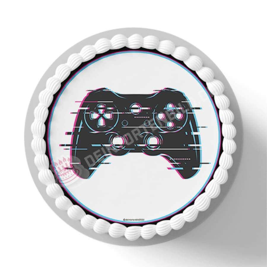 Motiv: Gaming Controller Glitch - Hochwertige und individuelle Tortenaufleger für jeden Anlass
Tortenaufleger Gaming Controller Glitch in 20cm Kreis
Dieser Tortenaufleger mit einem Controller ist ein - Tortenbild - DeintortenbildGaming Controller Glitch