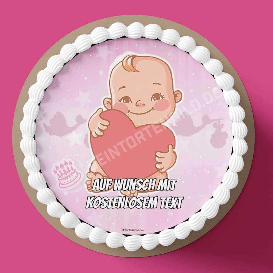 Motiv: Baby Mädchen (Version1) von Deintortenbild – Tortenaufleger, Tortenfoto, Tortenbild, personalisiert & individuell bei Deintortenbild.de