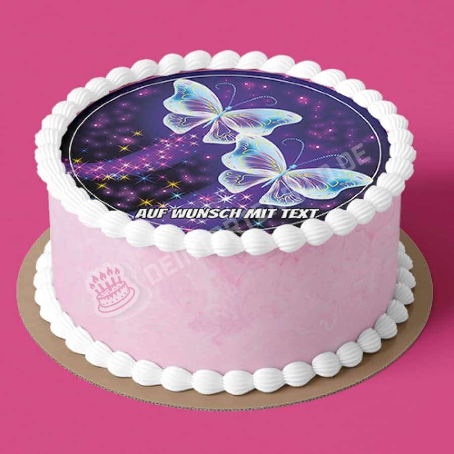 Motiv: Leuchtende Schmetterlinge - Hochwertige und individuelle Tortenaufleger für jeden Anlass
Tortenaufleger Leuchtende Schmetterlinge in 20cm Kreis
Unsere Tortenaufleger sind ein ideales Geschenk f - Tortenbild - DeintortenbildLeuchtende Schmetterlinge