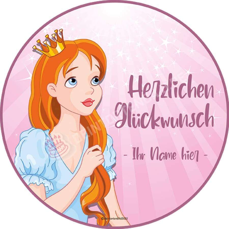 Motiv: Prinzessin mit Schriftzug zum Auswählen - Deintortenbild.de Tortenaufleger aus Esspapier: Oblatenpapier / Für unsere Prinzessin, Oblatenpapier / Alles Gute zum Geburtstag, Oblatenpapier / Herzlichen Glückwunsch, Zuckerpapier / Für unsere Prinzessin, Zuckerpapier / Alles Gute zum Geburtstag, Zuckerpapier / Herzlichen Glückwunsch, Fondantpapier / Für unsere Prinzessin, Fondantpapier / Alles Gute zum Geburtstag, Fondantpapier / Herzlichen Glückwunsch