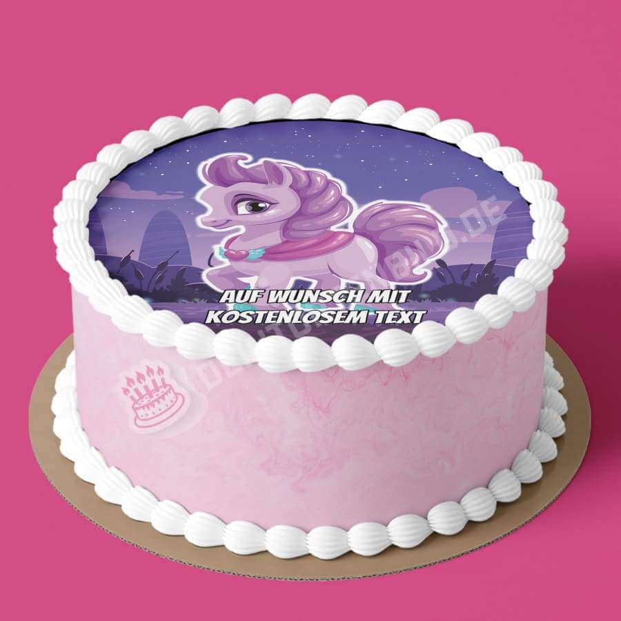 Motiv: Pony Lila von Deintortenbild – Tortenaufleger, Tortenfoto, Tortenbild, personalisiert & individuell bei Deintortenbild.de